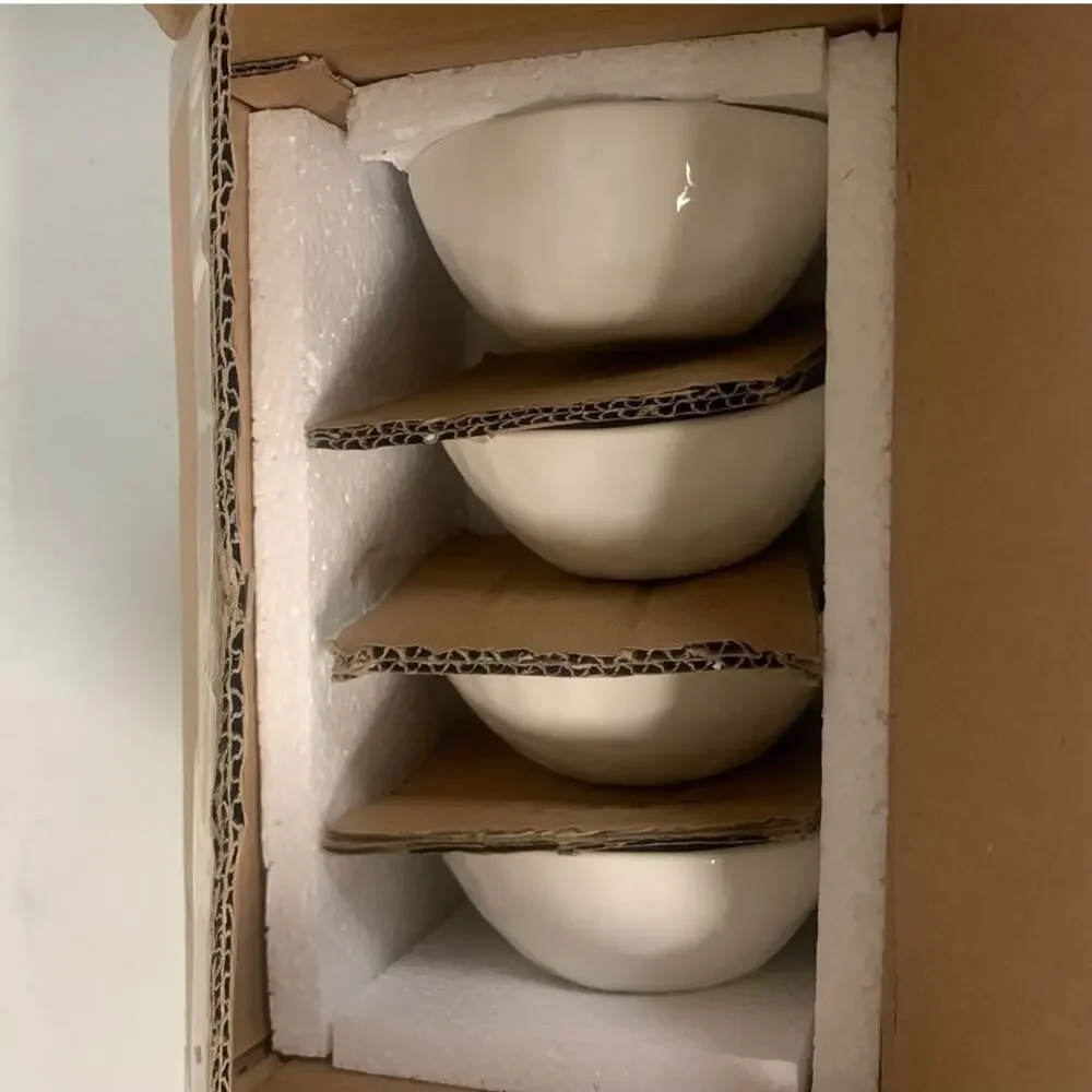 Yedi Houseware New Bone China Set of 4 Gold Small Bowls, 5